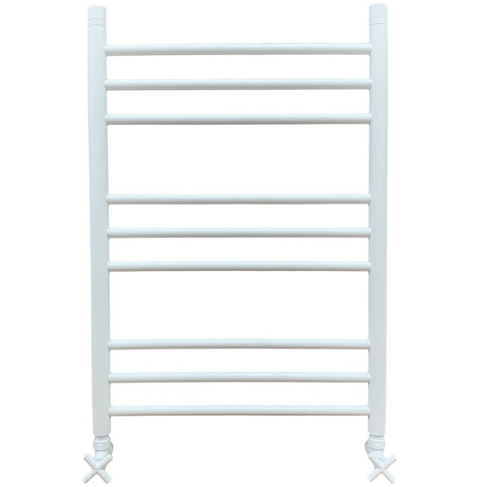 Полотенцесушитель водяной Ника CLASSIC ЛП Г2 800x500 RAL9016 белый матовый с вентилями (комплект люкс)