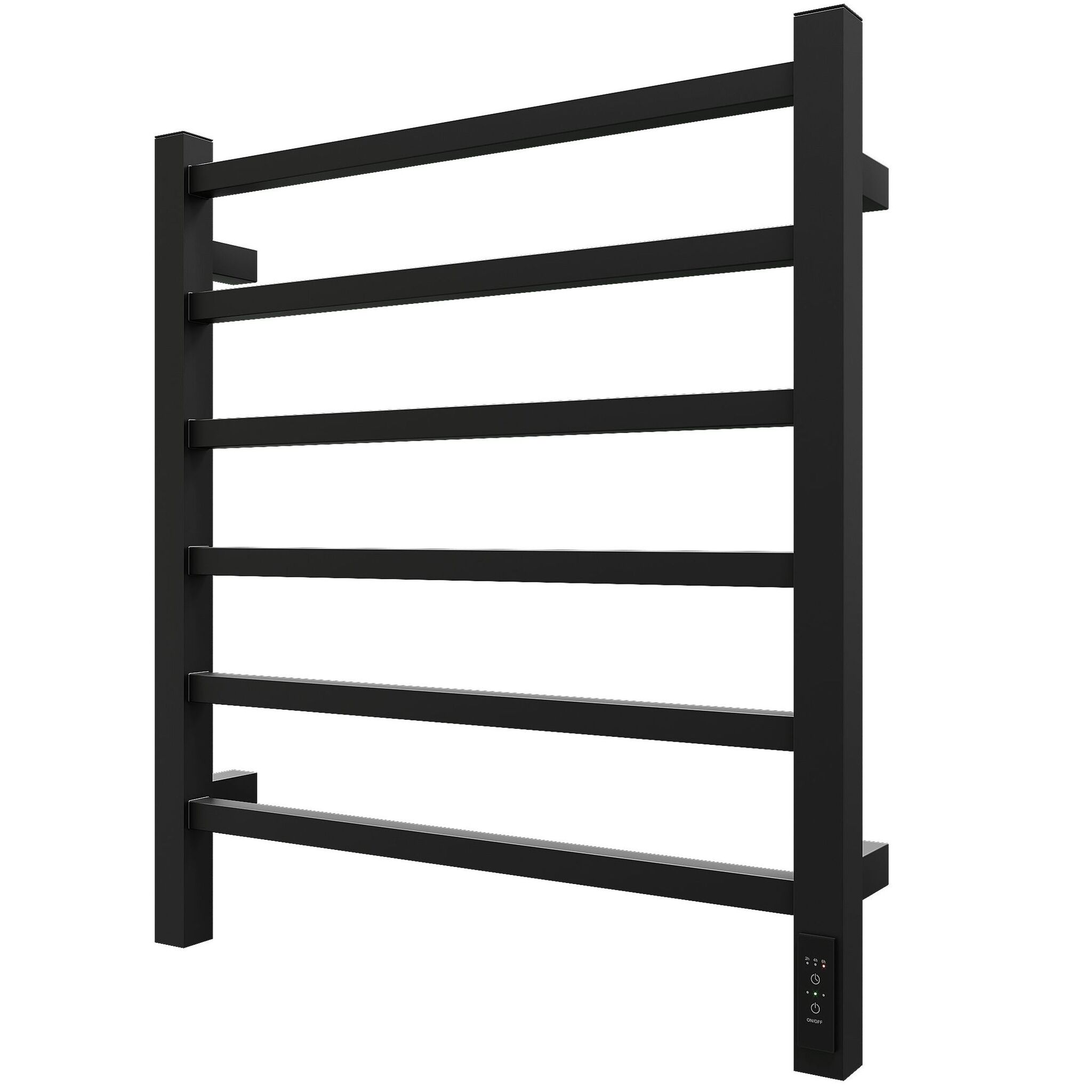 Полотенцесушитель Электрич. с/т GROIS Alex GR-101 500/600 П6 RAL9005 черный матовый диммер справа(-)