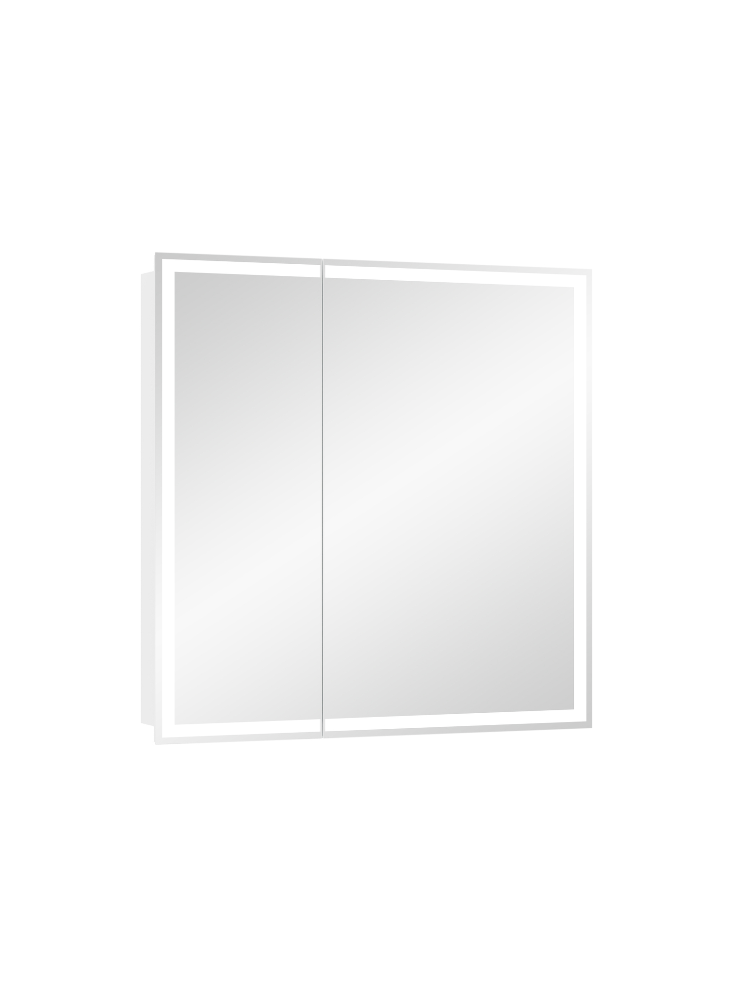 Зеркало-шкаф Континент Allure Led 800х800 с датчиком движения, розеткой