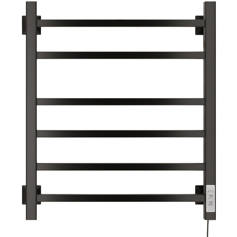 Полотенцесушитель Электрич.кабельный Ника STEP-2 60/50 RAL9005 черный матовый правый тэн