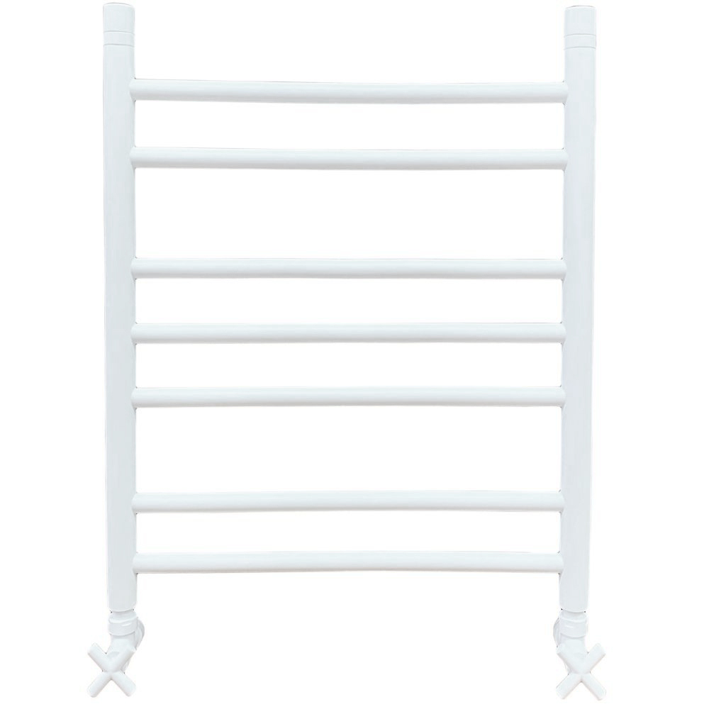 Полотенцесушитель водяной Ника CLASSIC ЛП Г2 600x500 RAL9016 белый матовый с вентилями (комплект люкс)