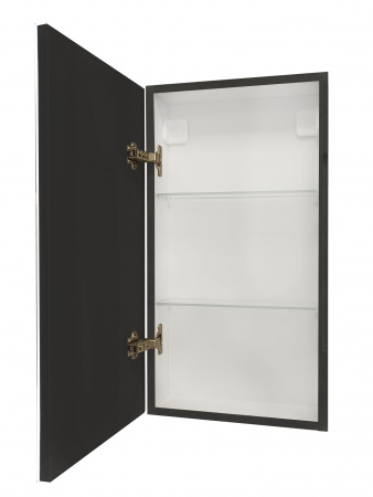 Зеркало-шкаф Континент Mirror Box black Led 350х650 левый