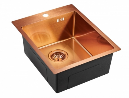 Кухонная мойка из нержавеющей стали EMAR EMB-128A PVD Nano Coppery