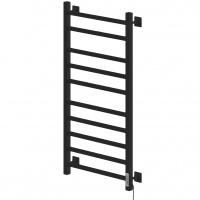 Полотенцесушитель Электрич.кабельный Ника STEP-2 100/50 RAL9005 черный матовый правый тэн