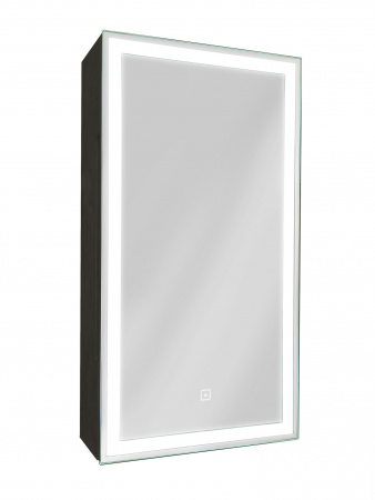 Зеркало-шкаф Континент Mirror Box black Led 350х650 правый