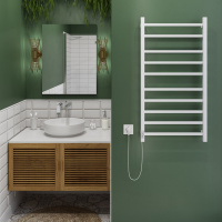 Полотенцесушитель Электрич.кабельный Ника STEP-2 100/50 RAL9016 белый матовый левый тэн