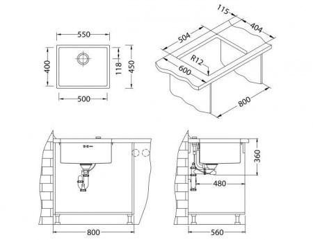 Кухонная мойка Alveus QUADRIX 50
