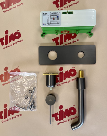 Смеситель для раковины встроенный Timo Saona 2371/18SM черное золото