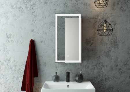 Зеркало-шкаф Континент Mirror Box black Led 350х650 правый