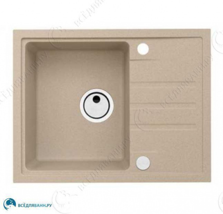 Кухонная мойка Alveus INTERMEZZO 30 GRANITAL BEIGE-G55 1117039 с сифоном