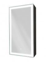 Зеркало-шкаф Континент Mirror Box black Led 350х650 левый
