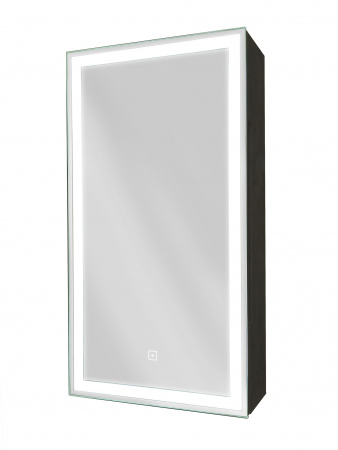 Зеркало-шкаф Континент Mirror Box black Led 350х650 левый