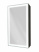 Зеркало-шкаф Континент Mirror Box black Led 350х650 левый