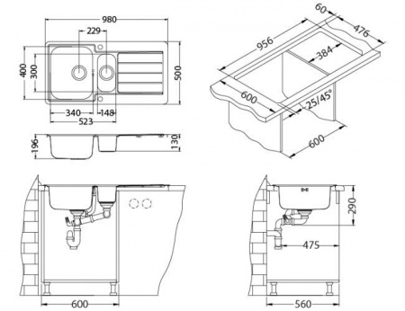 Кухонная мойка Alveus LINE MAXIM 10