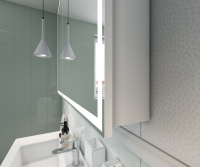 Зеркало-шкаф Континент Allure Led 1000х800 с датчиком движения, розеткой